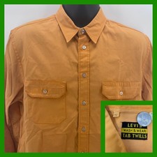 Vintage Levi's Tab Twills Wash Wear Button Down Shirt Mens Size M