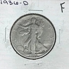 1936-D  WALKING LIBERTY SILVER HALF DOLLAR  ~ FINE ~ NICE COIN ~ 90% SILVER