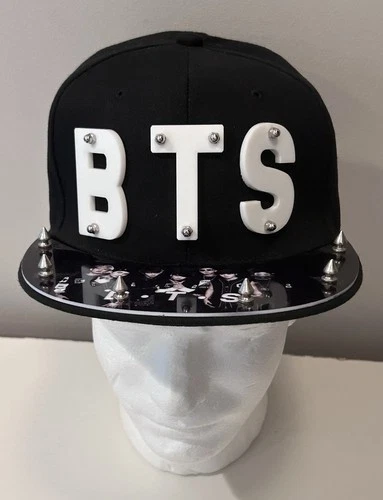 Kpop BTS Studded Baseball Cap Hat Black Rare