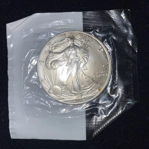 2002 Silver American Eagle Dollar $1 Uncirculated Sealed Littleton Coin Company