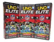 UNO Elite NFL 2025 Core Edition Football Booster Set Plus Sealed Lot of 3 Sets