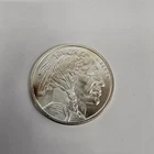 1 oz .999 Fine Silver Buffalo Nickel Design Round,with Radial Lines BU in Flip