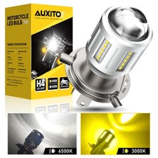 H4 Led Bulbs Hid White 360 Hilow Beam Motorcycle Headlight Power 2 Color