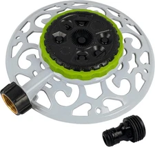 Hourleey Adjustable Turret Metal Sprinkler, 8 Mode Fixed Lawn Multicolor 