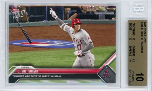 2023 TOPPS NOW MLB #433 SHOHEI OHTANI - 2 HOME RUN SAVE! - BGS PRISTINE 10