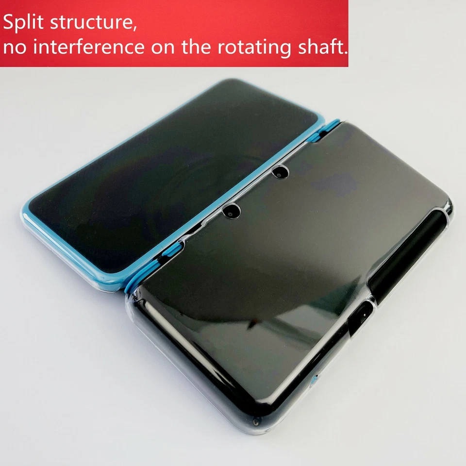 For Nintendo New 2DS XL/LL Transparent Clear Crystal Hard Case Cover Shell Skin - Image 3 of 4