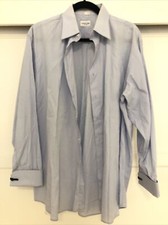 lorenzo uomo men s button down light blue shirt size 32/33