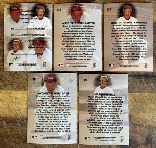 1993 Ted Williams Card Co. / A-A GPBL Girls League (1943-1954) Complete Set (5) - Picture 2 of 2