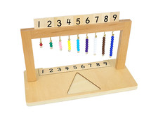 Colored Bead Stair Hanger - MONTESSORI MATH MATERIALS