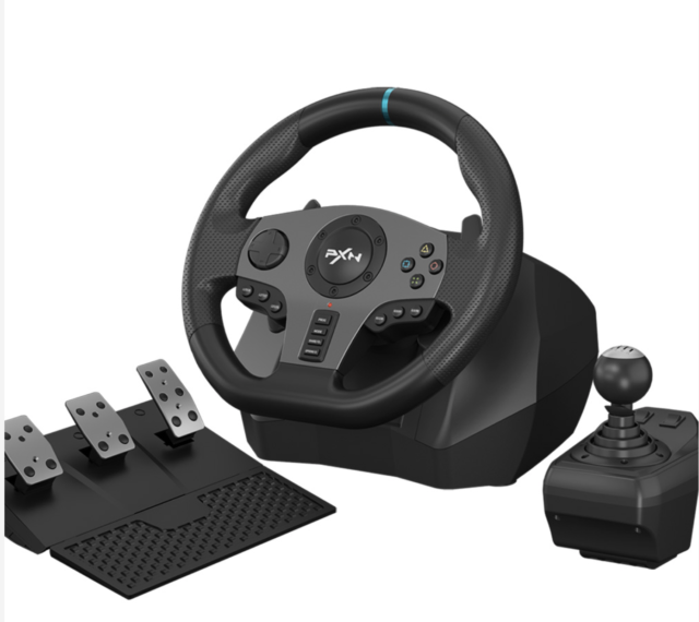 Racing Wheel,PS4 Gaming Steering Wheels Volante 180° Pedals Shifter for  Windows PC /Playstation 4 /PS3/Switch 