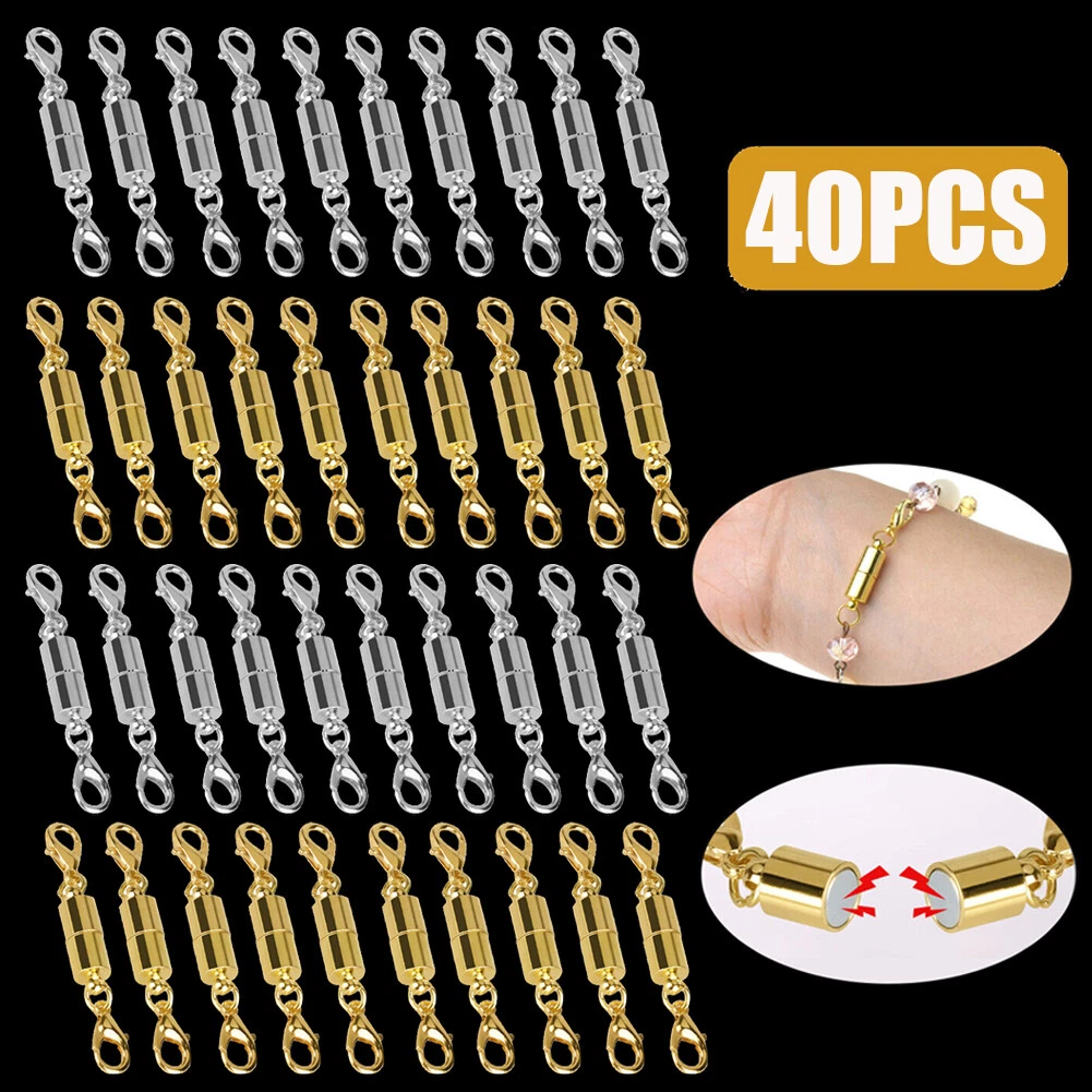 40PCS Necklace Clasp Magnetic Jewelry Locking Clasps and Closures Bracelet