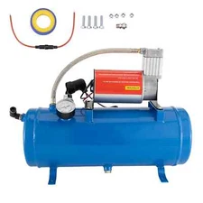 Four Hose Air Horn Conversion Car Air Pump Tank Air Compressor Cylinder