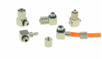 CNCTEC Pneumatik Mini Druckluft- Steckverschraubung vernickelt M3 M4 M5 gerade oder 90°