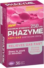 Phazyme Maximum Strength 250mg Softgels - 36 Count