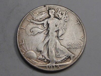 Schlüssel Datum 1938-d Walking Liberty Halb Dollar #7