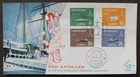 SC50 NETHERLANDS ANTILLES 1967 Two FDC's 60th anniversary of "our fleet"