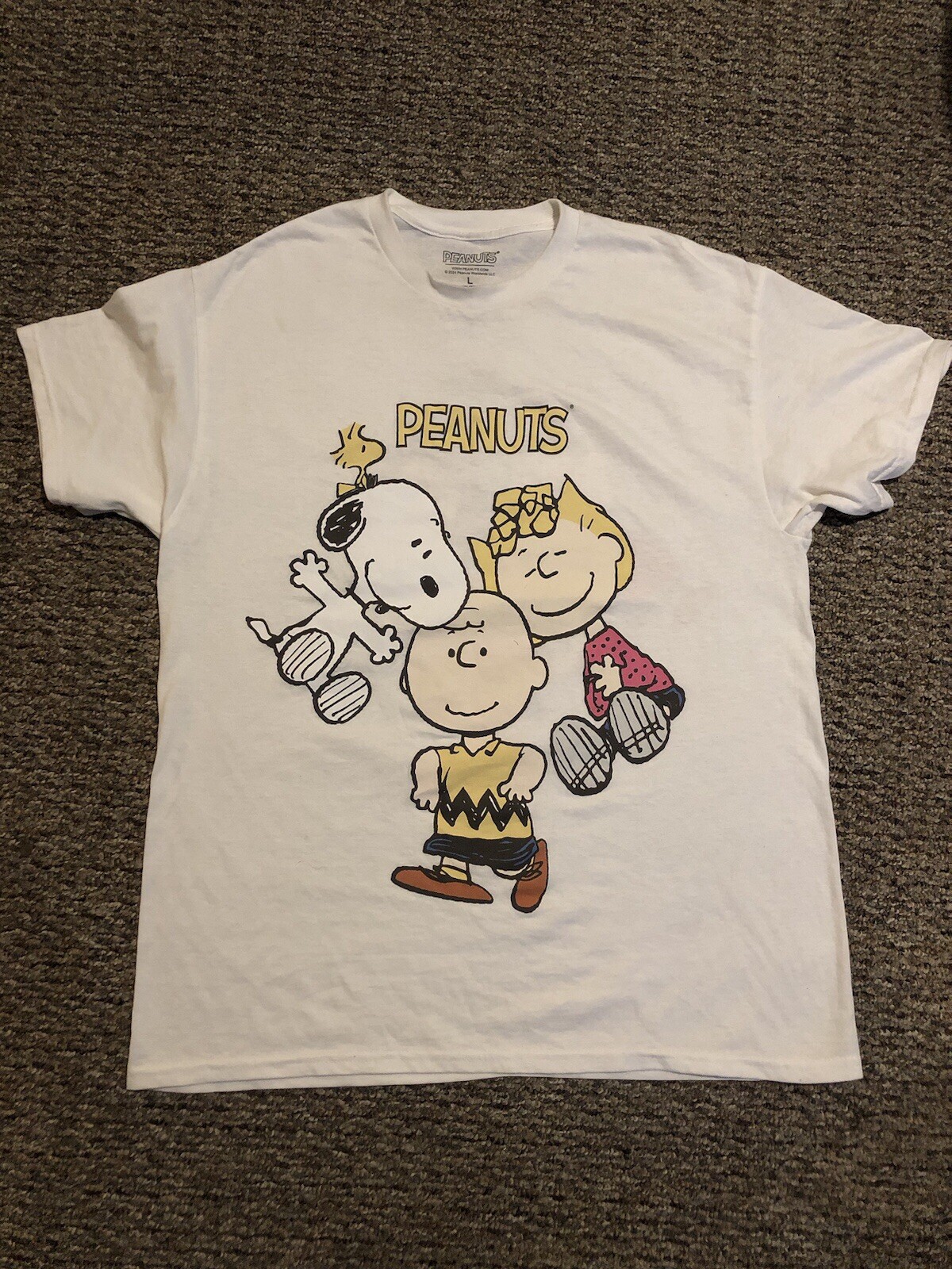 Peanuts Crew T-Shirt Size Large Men’s White