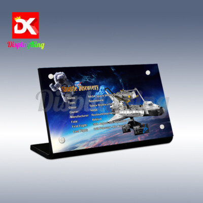 Display King - Acryl Display Plakette für Lego NASA Space Shuttle Discovery 10283