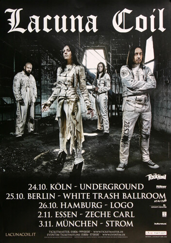 Lacuna Coil - Delirium, All Cities 2016 | Konzertplakat | Poster-image