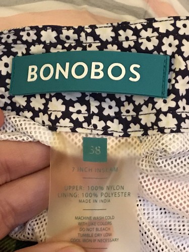 Bonobos Board Shorts Swim Trunks Blue Red Striped 7" Inseam Men's Size 38 - Picture 2 of 8
