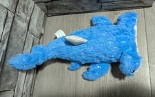 10" Happy Smiling Blue and White Hammerhead Shark Plush Toy Stuffed Animal