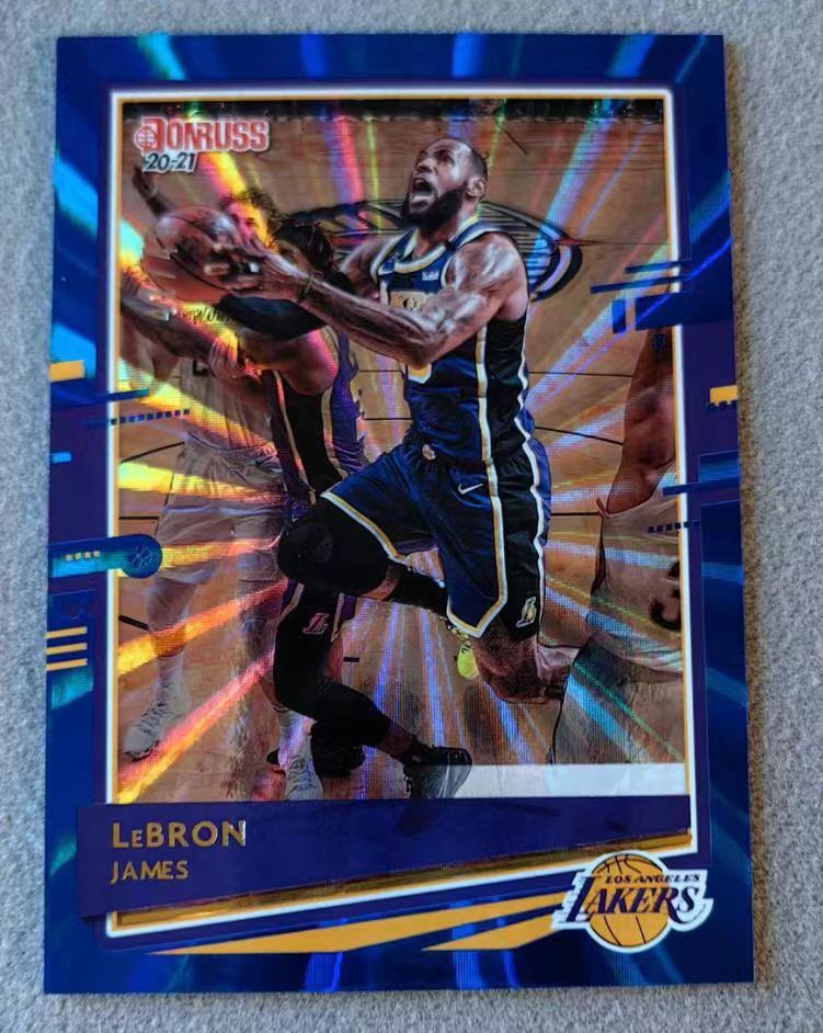 Lebron James 2020-21 Panini Donruss 41/49 Blue Laser Forward Lakers #12