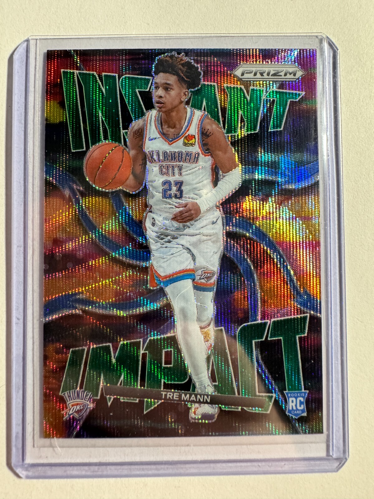 K157,358 - 2021-22 Panini Prizm Instant Impact Prizms Green Wave #15 Tre Mann