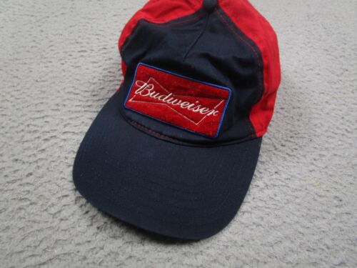 Budweiser Hat Cap Red Patch Strapback Beer Brewing Cotton - Picture 1 of 7