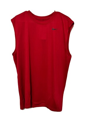nike red sleeveless shirt