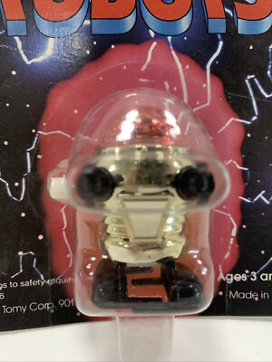 Vintage 1978 Tomy RED Head BLACK Feet Rascal Robots Wind Up