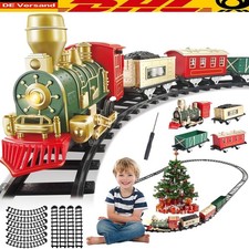 Elektrische Eisenbahn Zug Set Spielzeug mit Schienen Licht und Sound f&uuml;r Kinder