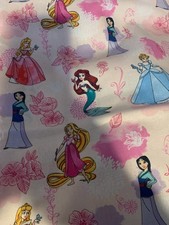 Half Yard Cotton Fabric, Disney Women Mulan Sleeping Beauty Cinderella Rapunzel