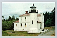 Whidbey Island WA-Washington Fort Casey Lighthouse Vintage Souvenir Postcard
