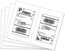 MFLABEL Half Sheet Shipping Labels 2-Pack (1000 Labels) - 8.5"x5.5" Round Cor...