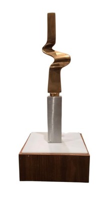 CHICAGO MODERNISM ABSTRACT SCULPTURE ITALIAN AMERICAN JOSEPH A BURLINI 1981 IL