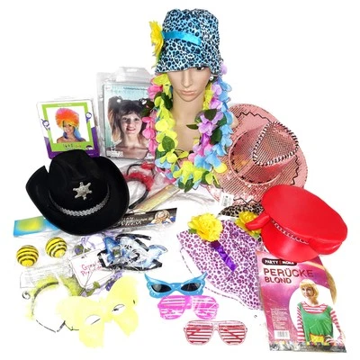 RUBIES, KELLER, WILBERS, PARTY X PEOPLE REQUISITEN FOTOBOX 22 TEILE # Fotokiste Zubehör Accessoires Jugendweihe Karneval