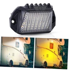 RV LED Exterior Porch Light, 39 LED Dual Color 12V Camper Trailer 1300LM