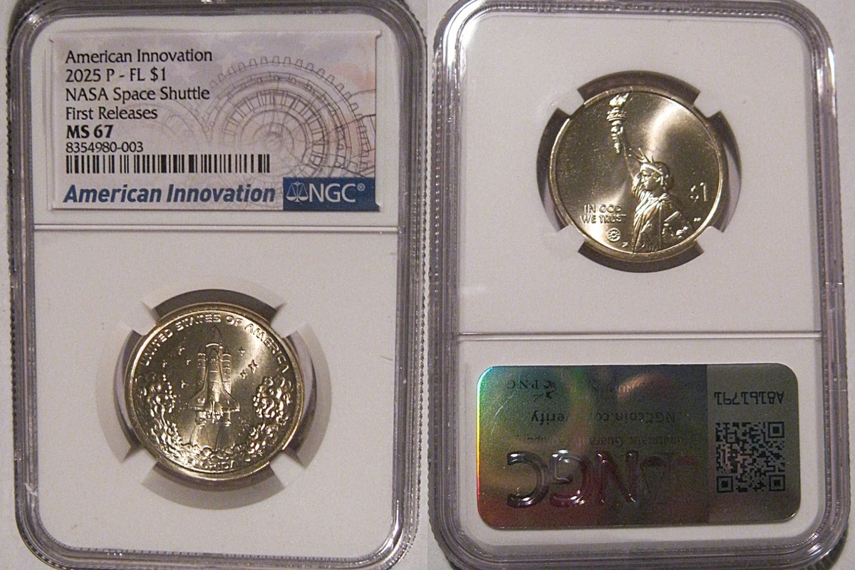 2025 P Florida Innovation $1 NGC MS 67 NASA Space Shuttle First