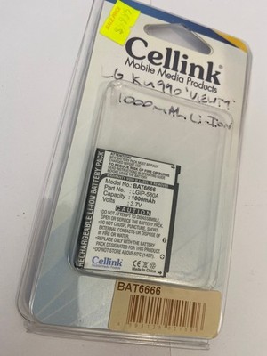 LG KF700, KU990, U990 3.7V 1000mAh Li-ION Battery Black BAT6666 LGIP-580ACellink
