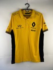 Renault Infiniti Men's Yellow F1 Formula 1 Cotton Polo Shirt Size M