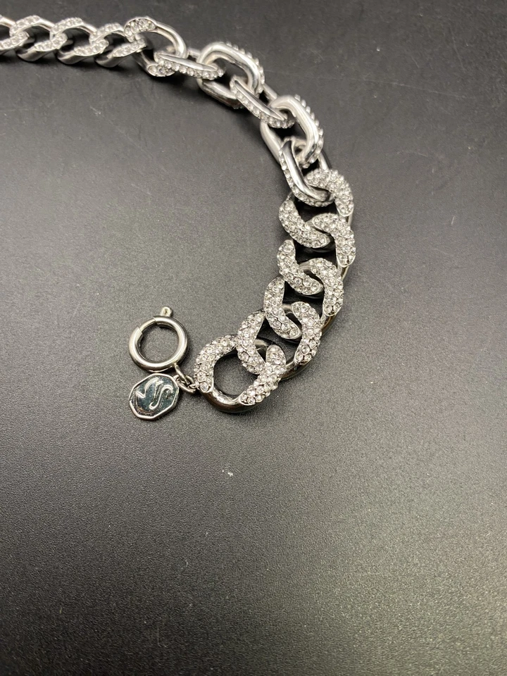 施华洛世奇 Dextera, Pavé, 白色, 镀铑手链 — 第 4/4 张图片