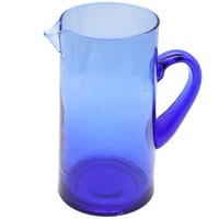 Karaffe Aus Glas - Wasserkaraffe Glas Wasser Karaffe Saftkaraffe Mit Henkel Blau