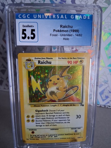 Raichu (Unlimited) graded PSA 5.5 for sale on eBay