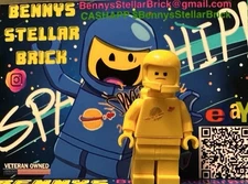 LEGO Classic Spaceman Benny Variant Yellow W/ Cracked Helmet & Air Tank
