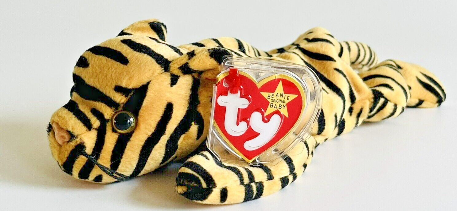 TY BEANIE BABY - STRIPES - THE TIGER - MINT CONDITION - RETIRED WITH TAGS