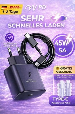 Schnellladegerät 45W PD USB-C mit Kabel | Super Fast Charging