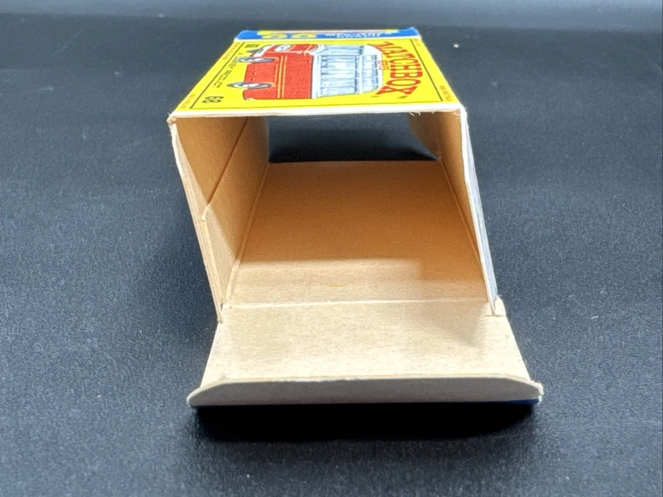 1960s  Matchbox Original EMPTY BOX CLEAN #68 MERCEDES COACH ORANGE BUS free ship - Image 3 of 4