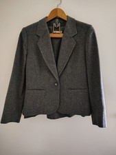 Pendleton Skirt Suit Gray 100 Virgin Wool