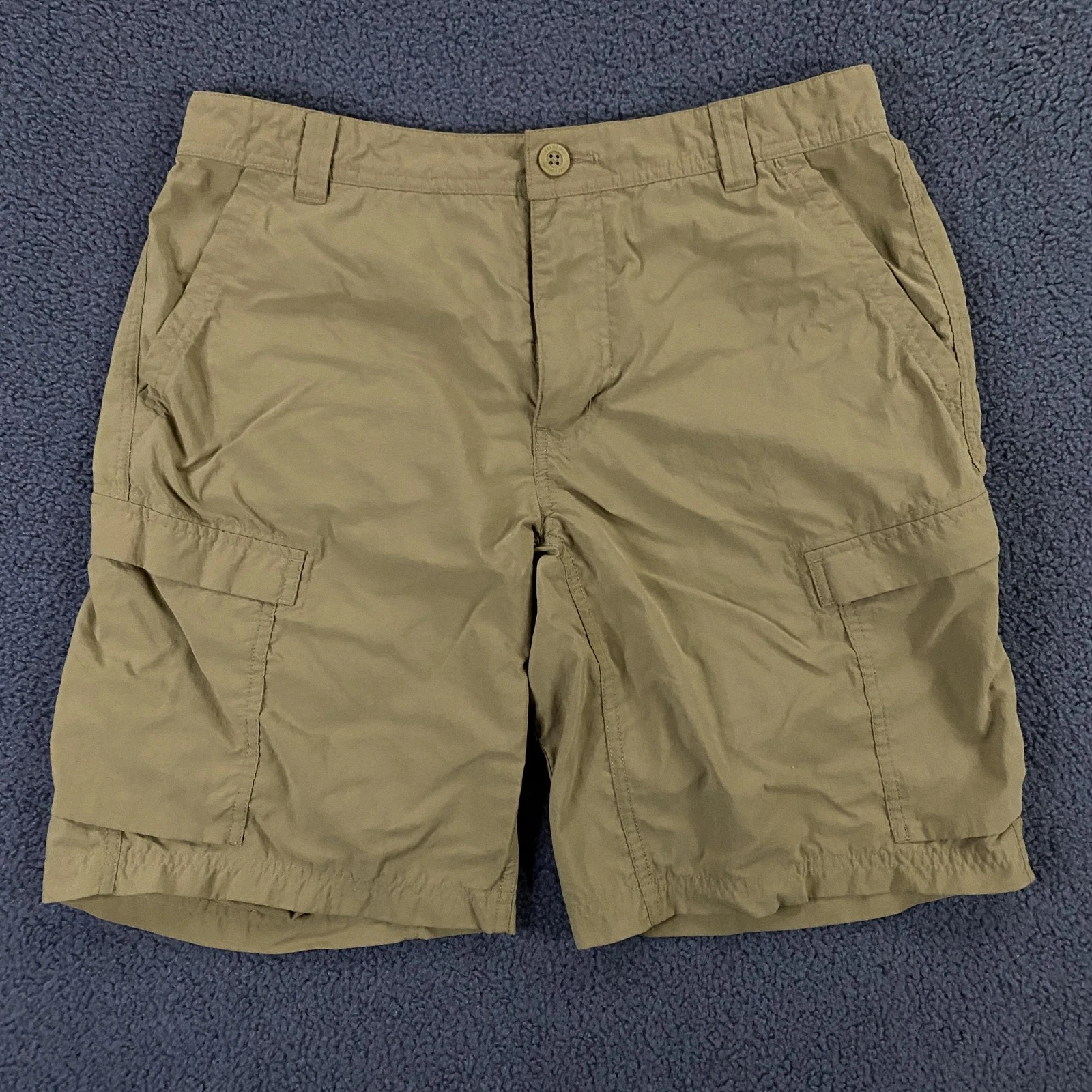 REI Co-op Shorts Mens 34 Beige Cargo Relaxed Nylon Hiking Outdoor Quick Dry