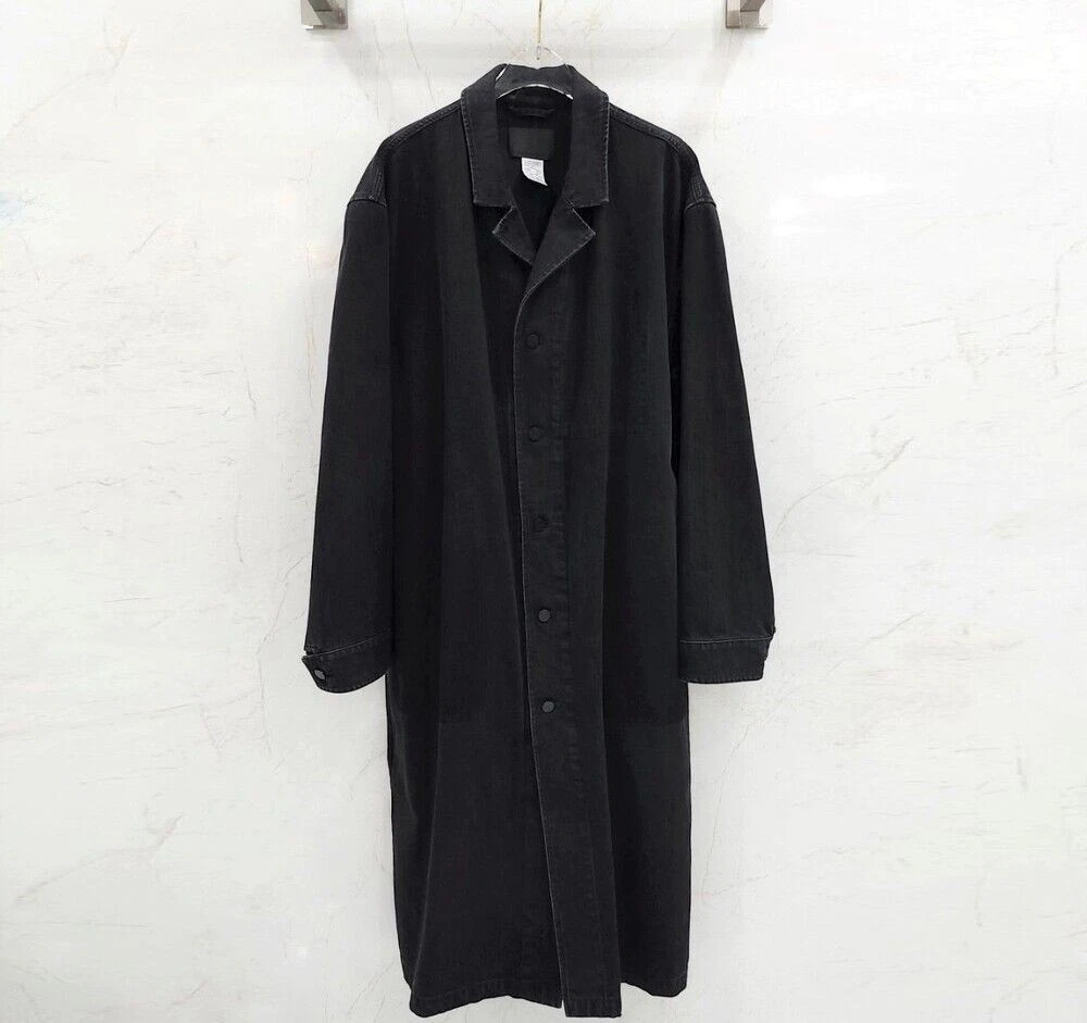 Alexander Wang cappotto denim nero singolo casual 116136887